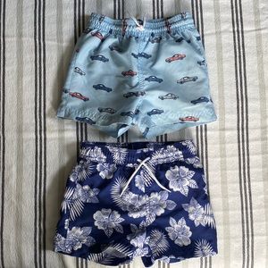 Janie & Jack Bundle! Two - Boys 12-18 Month Swim Shorts